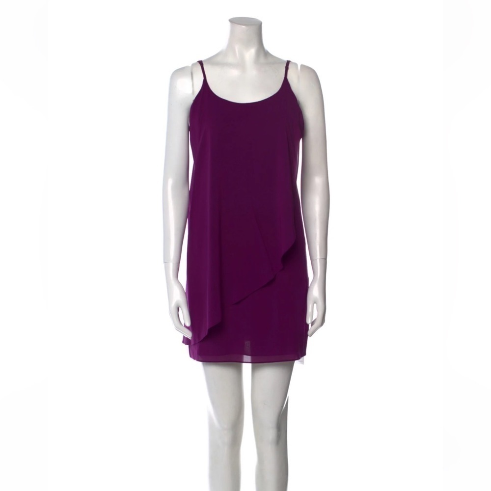NWOT Alice + Olivia Purple Silk Mini Dress Size Small - Picture 1 of 10